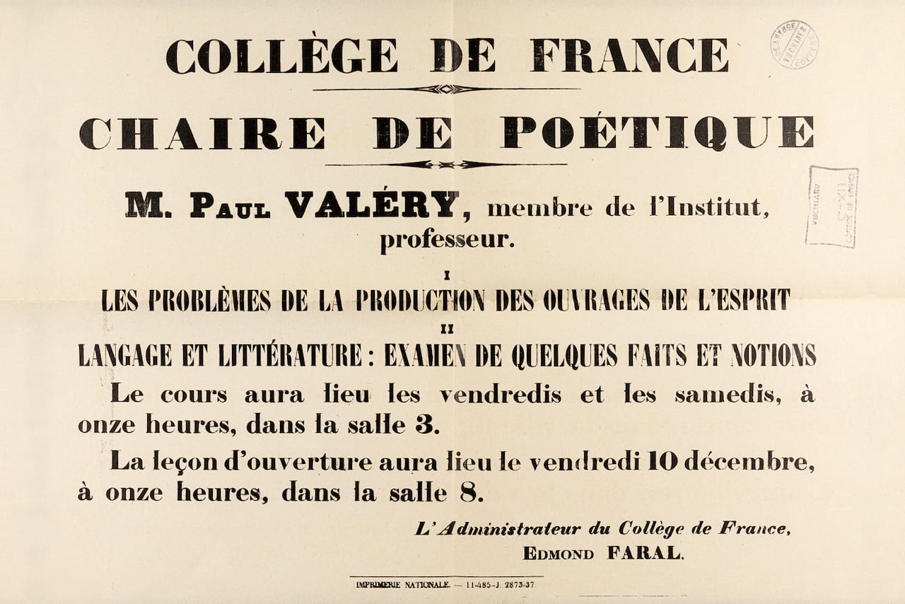 Valéry ou la Littérature | Collège de France